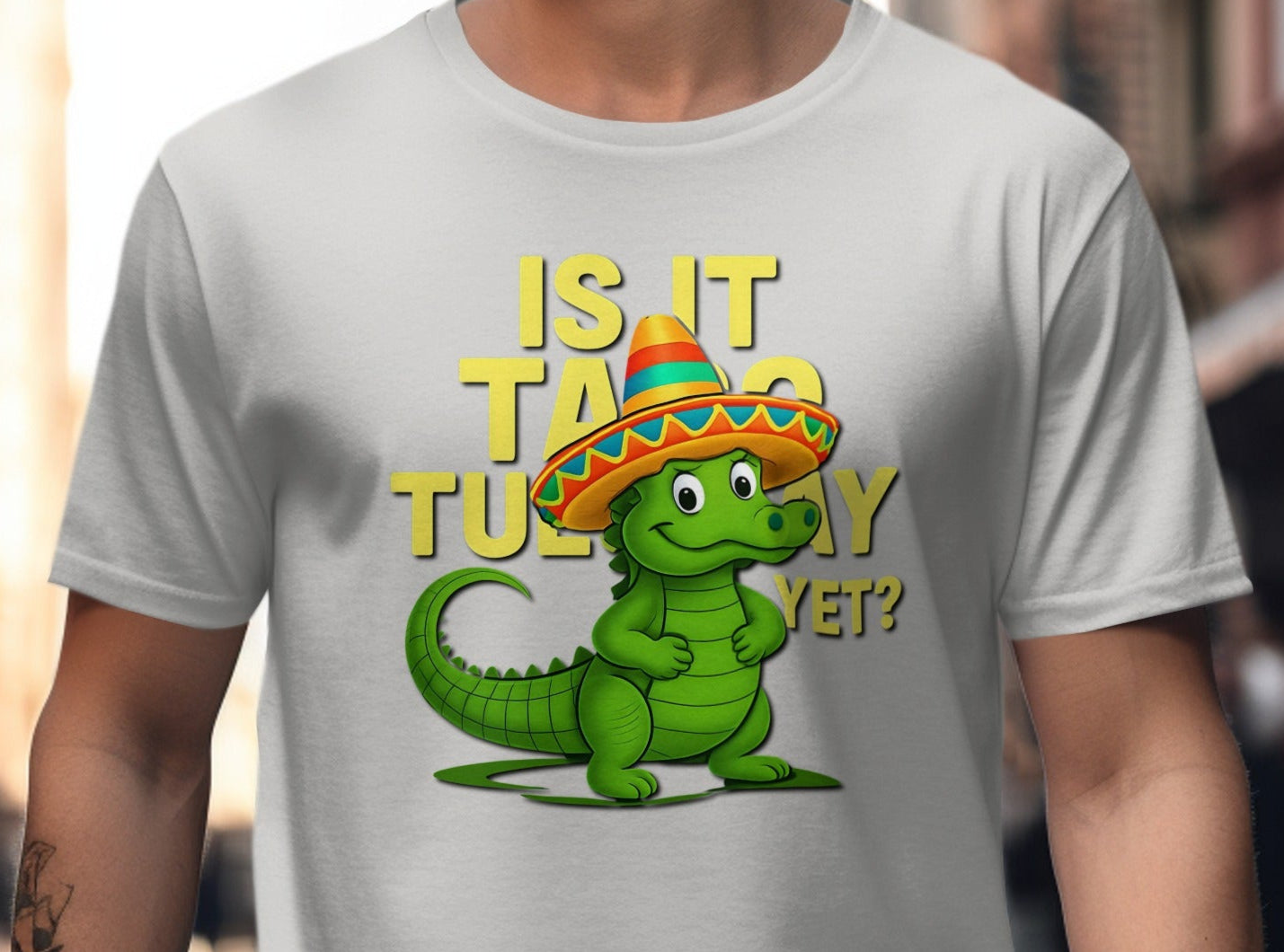 Is it Taco Tuesday Yet Cartoon Alligator T-shirt product