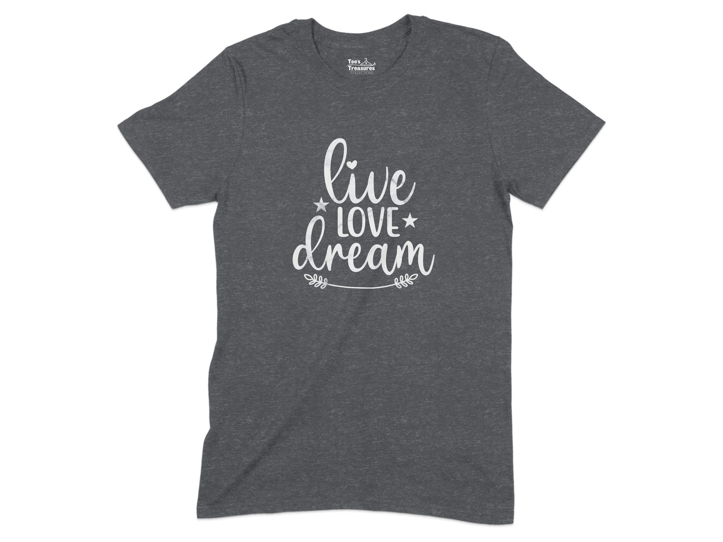 Live Love Dream Graphic Grey Tee Casual Product
