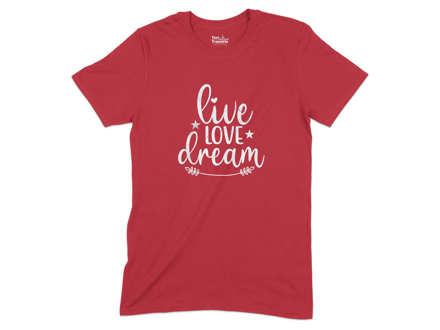 Live Love Dream Graphic Red T-shirt product type