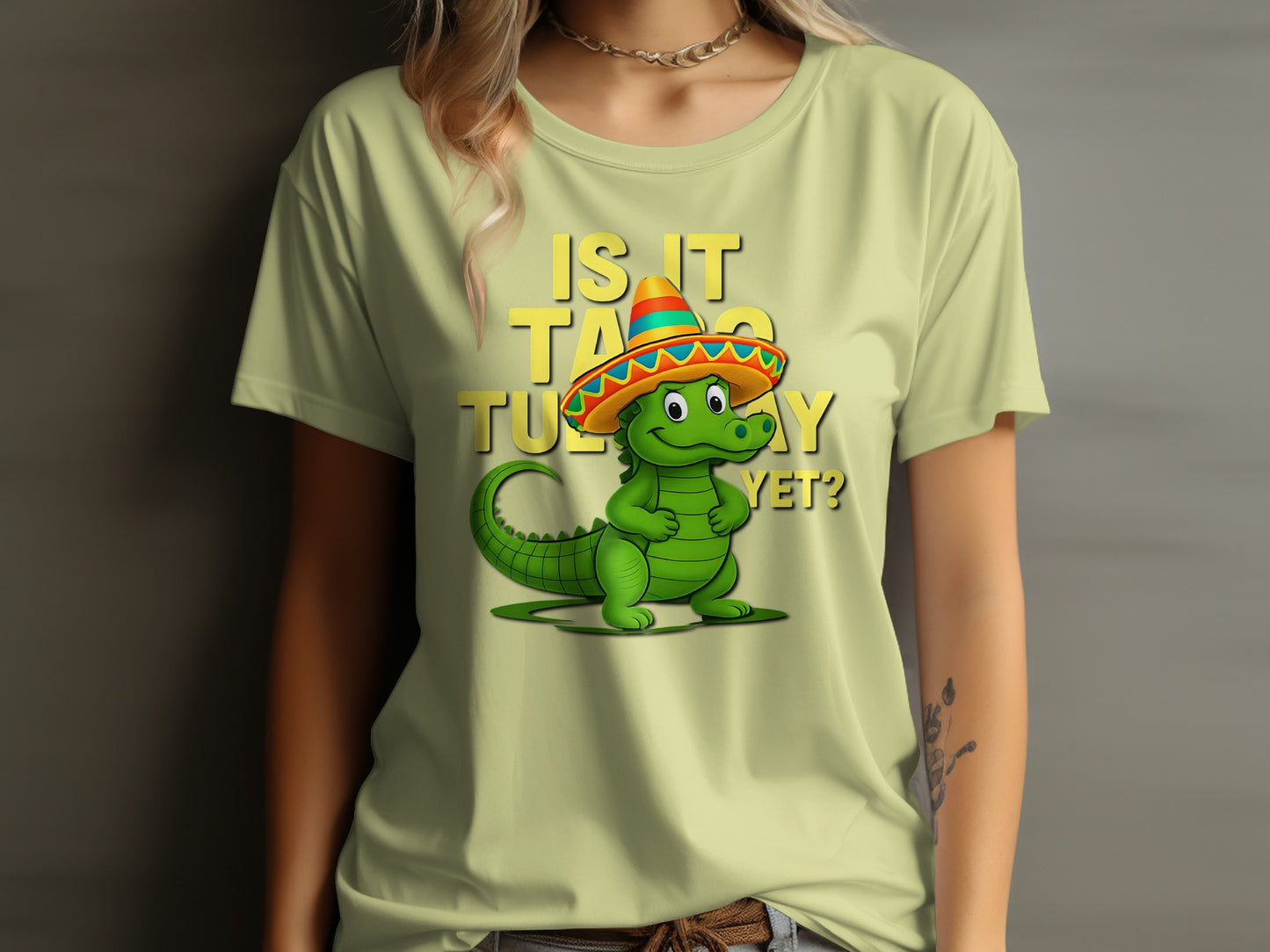 Is It Taco Tuesday Yet Funny Dinosaur TShirt product