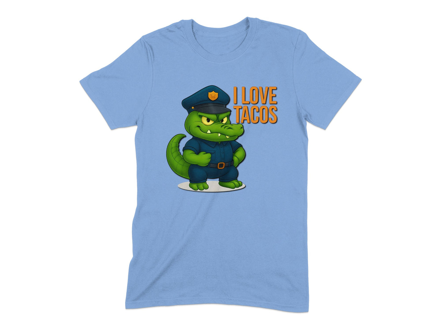 I Love Tacos Police Alligator Graphic T-Shirt product