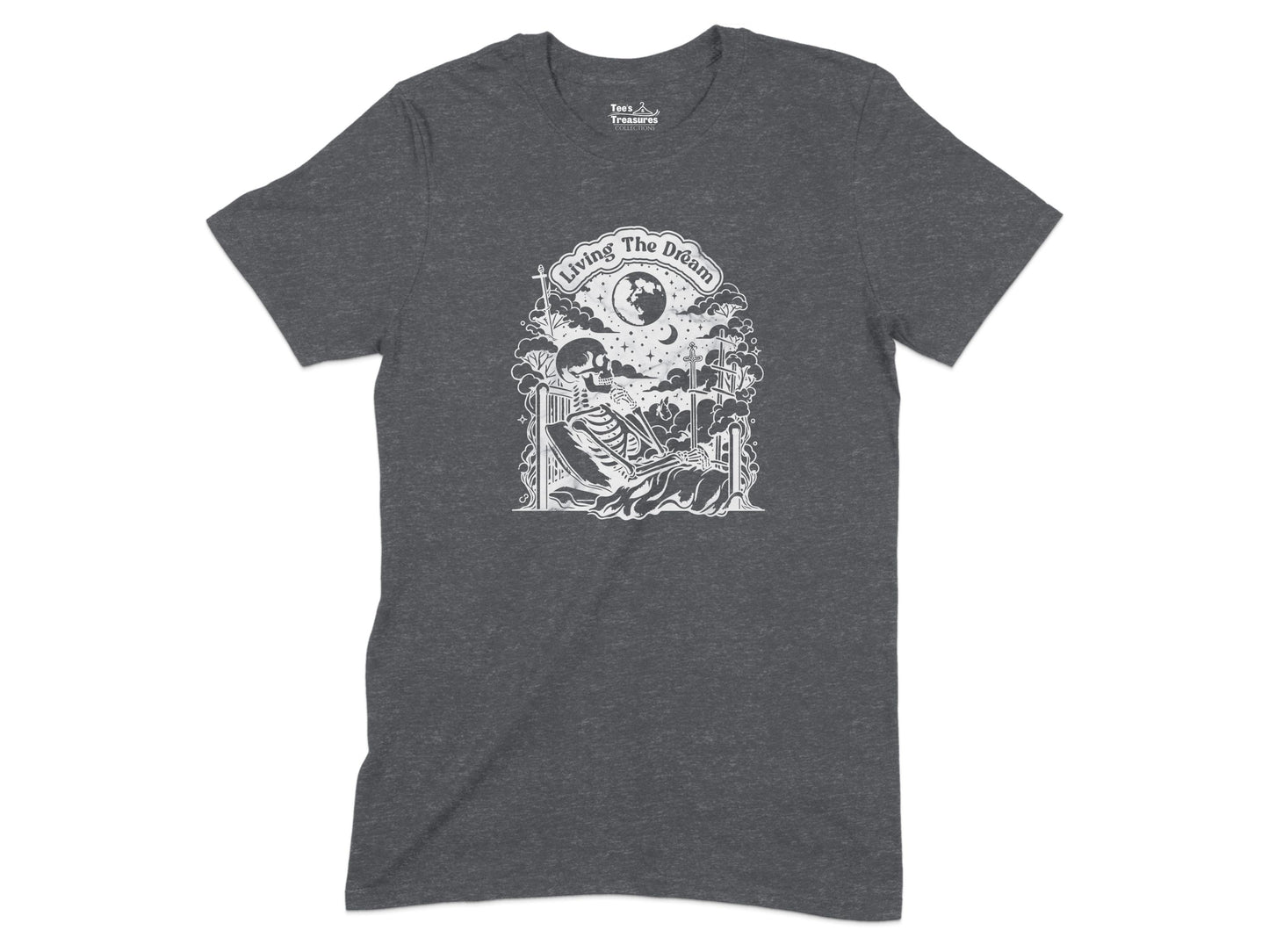 Living The Dream Skeleton Logo Shirt product type