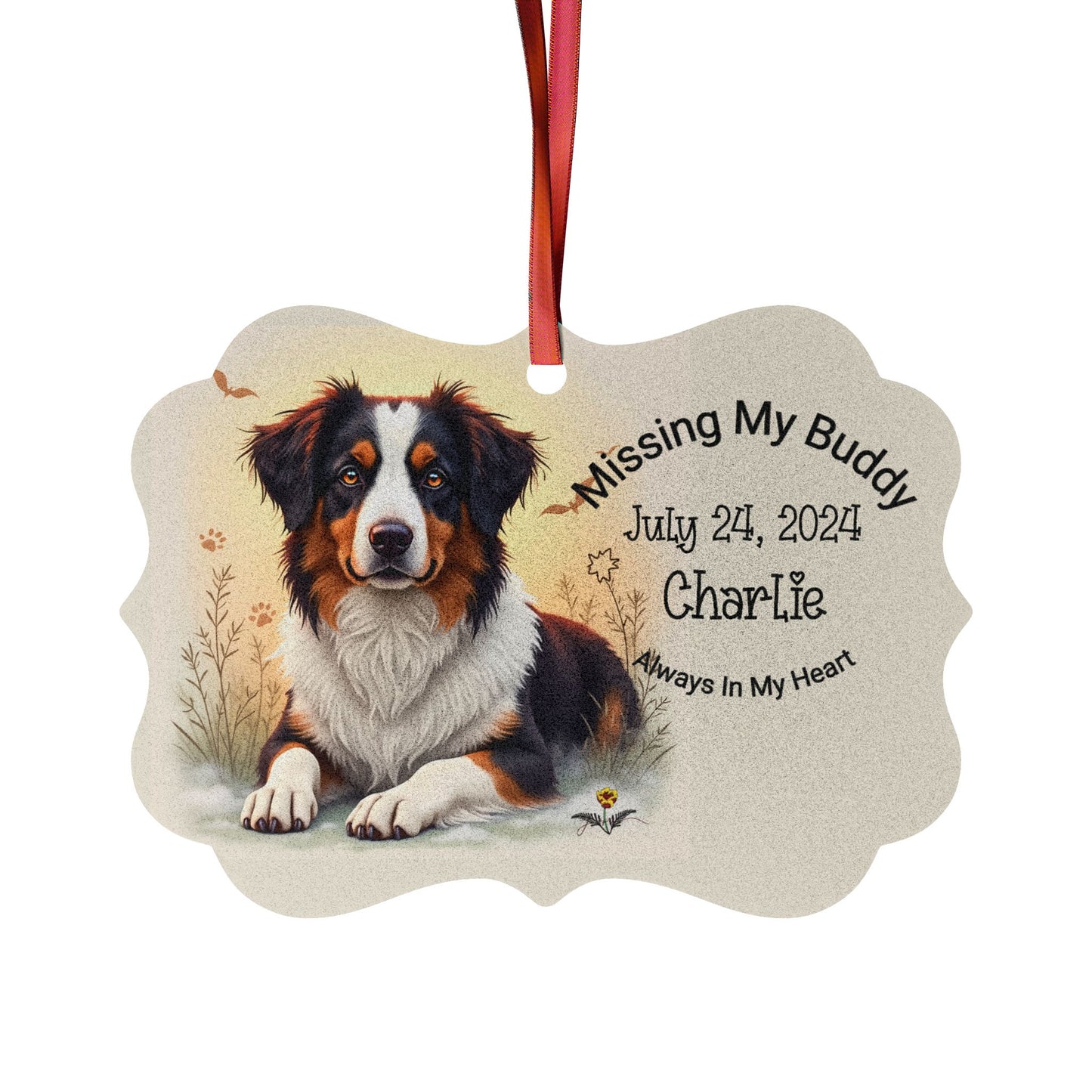 Custom pet memorial ornament, Personalized Australian Shepherd ornament, Custom Pet Memorial Gift, Pet Loss Sympathy Keepsake 6301851