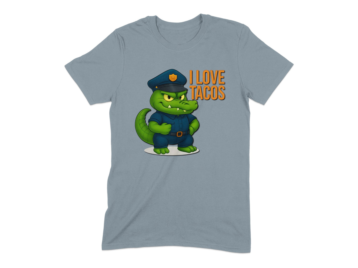 I Love Tacos Police Alligator Graphic T-shirt product type