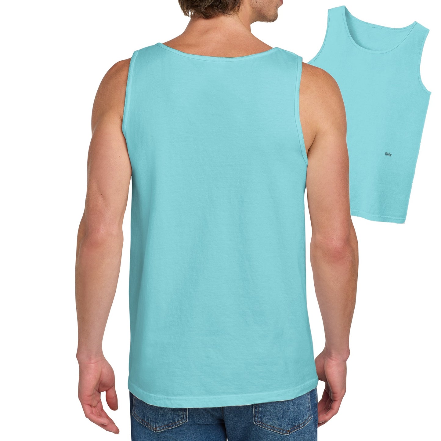 Stylish Sleeveless Light Blue Tank Top product type