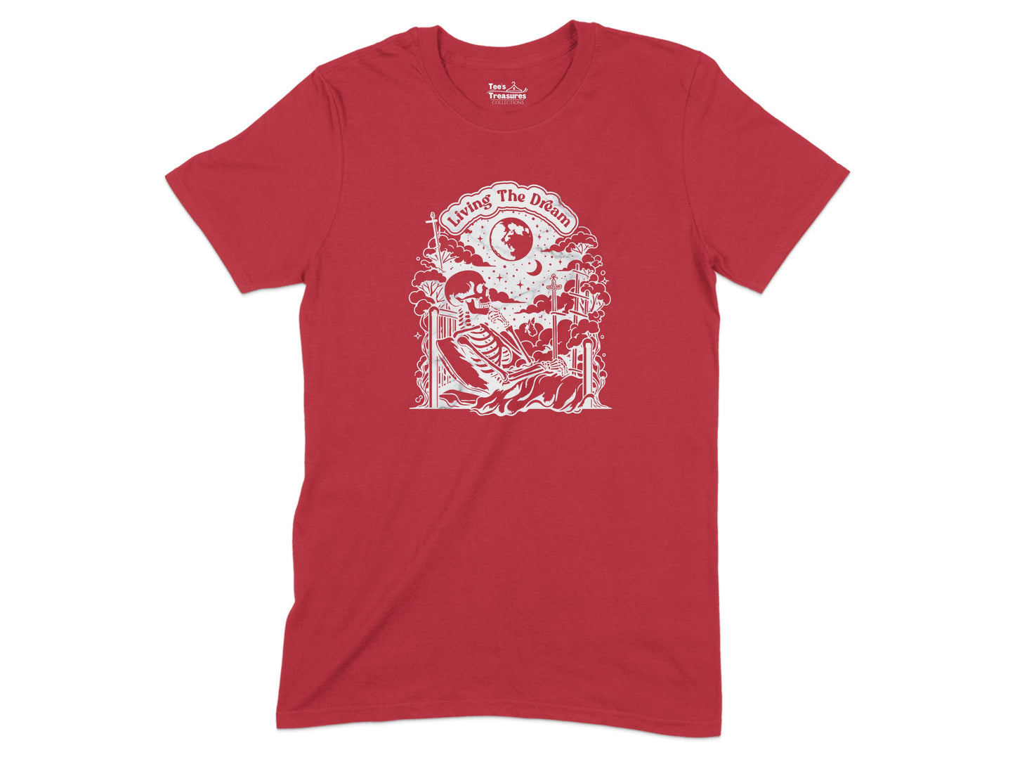 Living The Dream with Moon and Beach T-Shirt Product