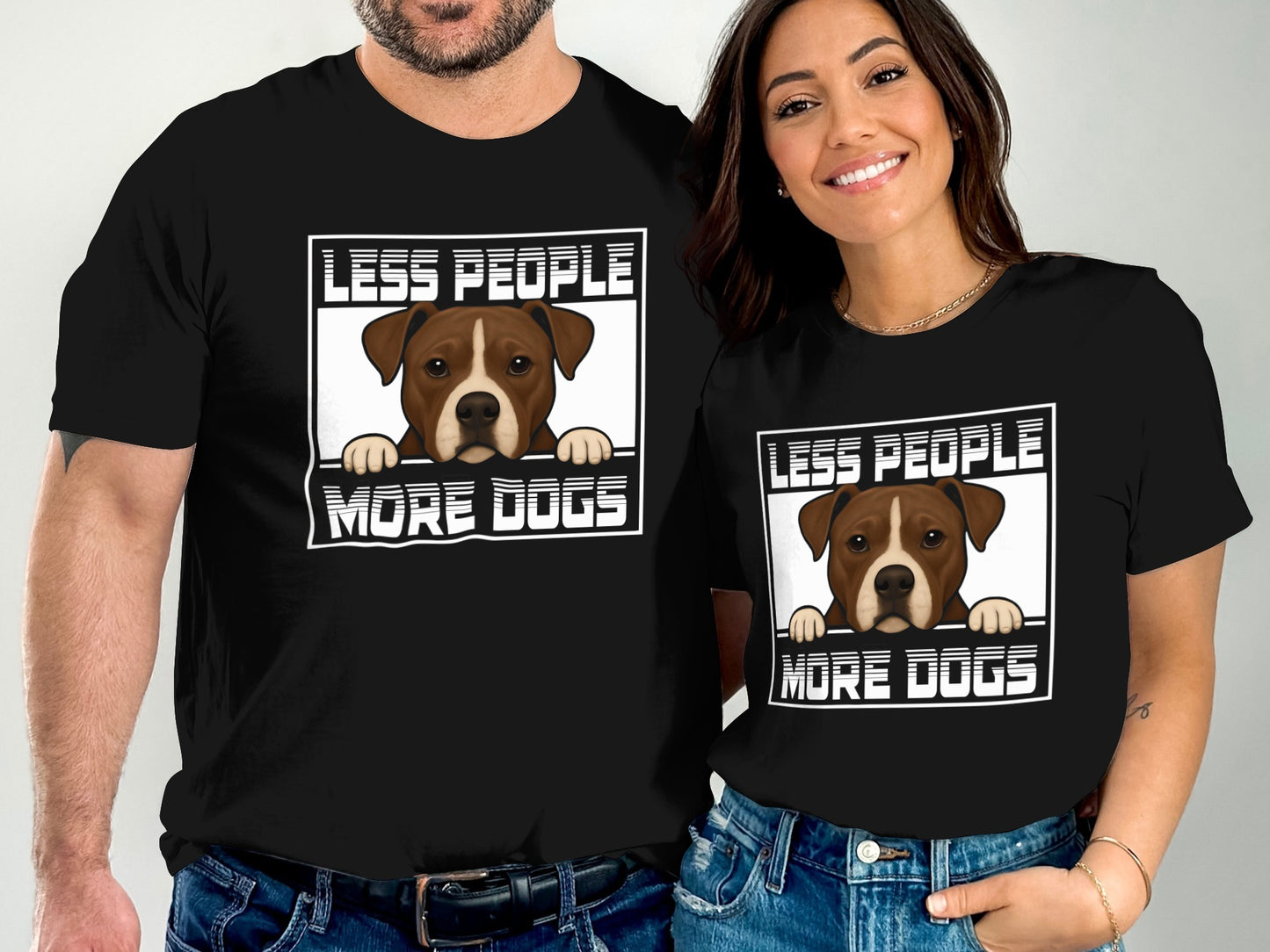 Less People More Dogs Graphic Tee Shirt product