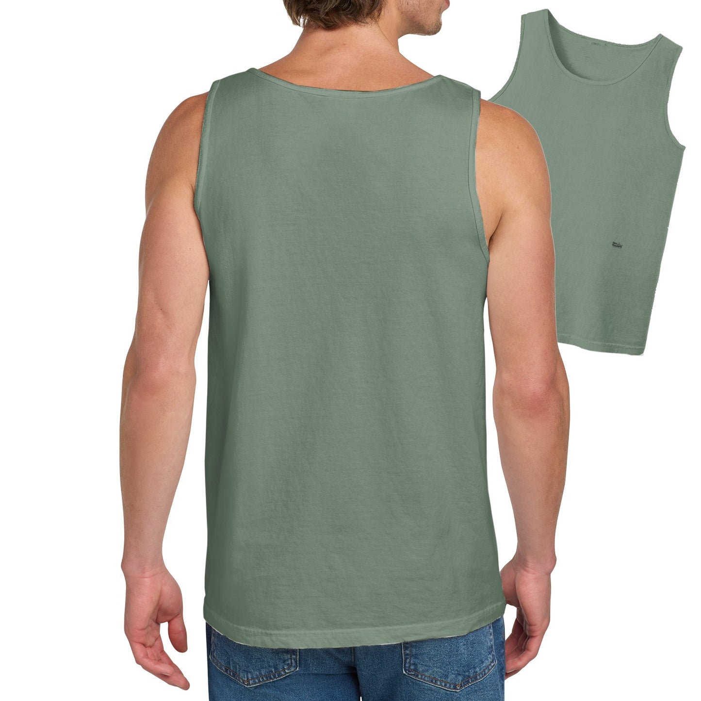 Relaxed Fit Green Tank Top Sleeveless Shirt product