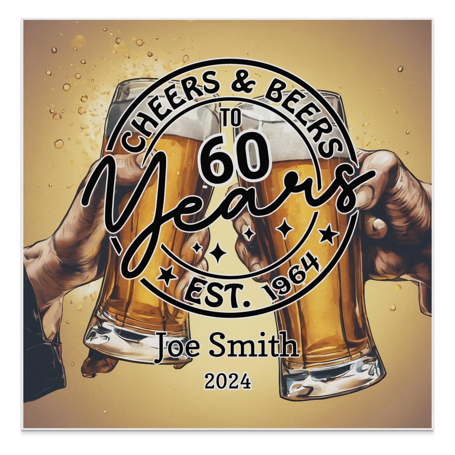 Personalized Cheers and Beers Birthday Napkins, Cocktail & Lunch, Custom age etc