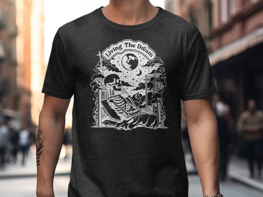 Living The Dream Skeleton Design T-Shirt product