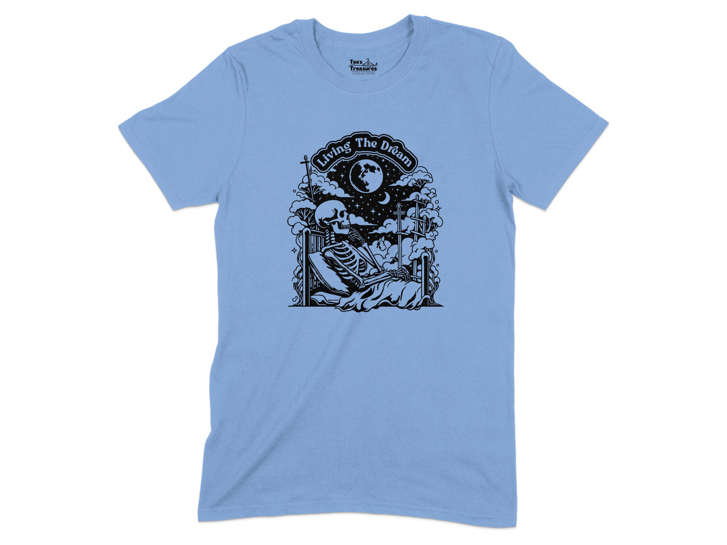 Living the Dream Skeleton Sleeping T-Shirt product type