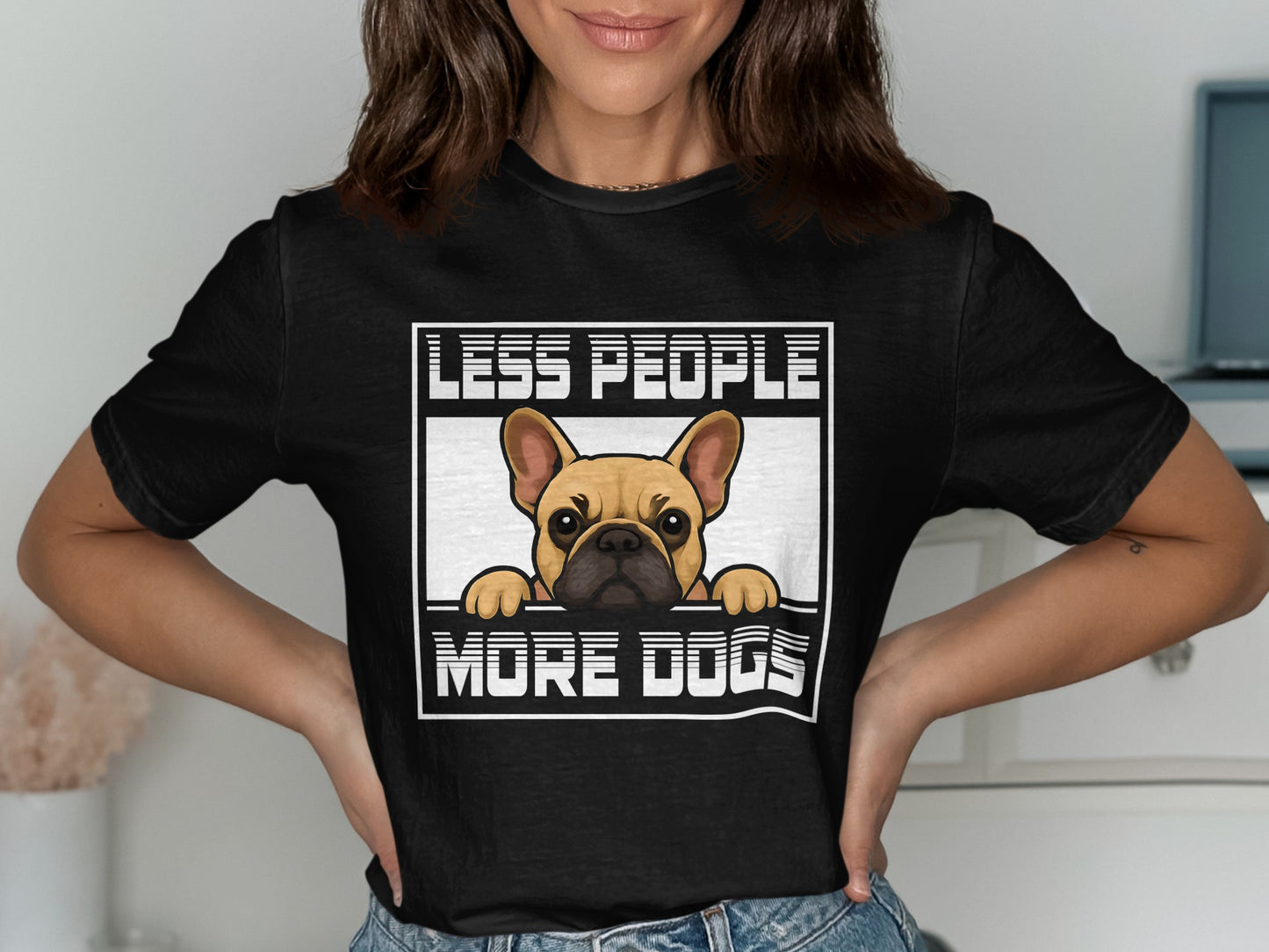 Less People More Dogs Graphic Tee Shirt product