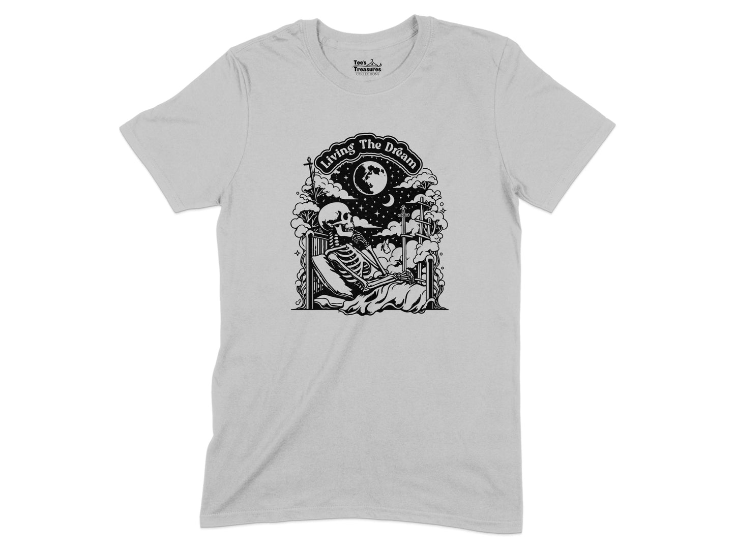 Living The Dream Skeleton Graphic TShirt product type