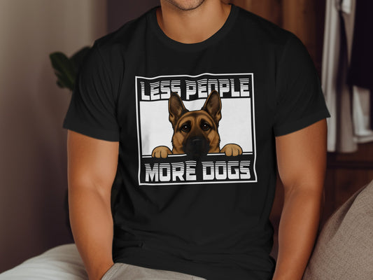 Less People More Dogs Graphic Tee shirt Product