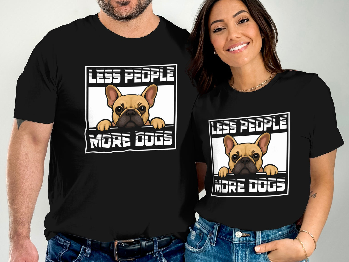 Less People More Dogs Graphic Tee Shirt product type