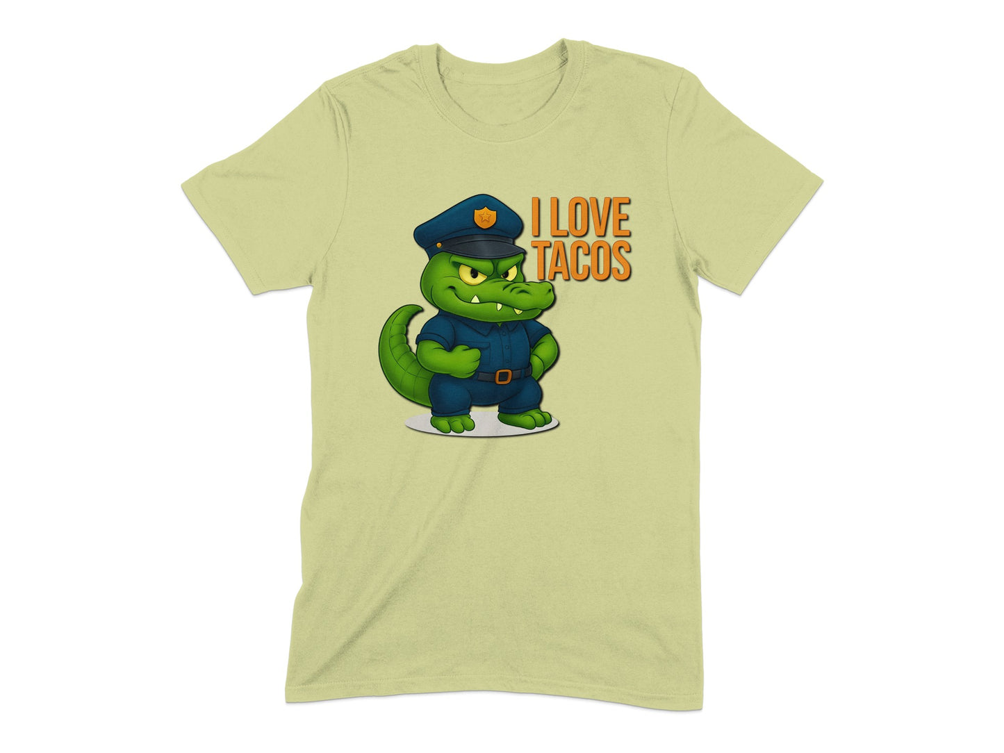 I Love Tacos Police Alligator Graphic T-Shirt product type