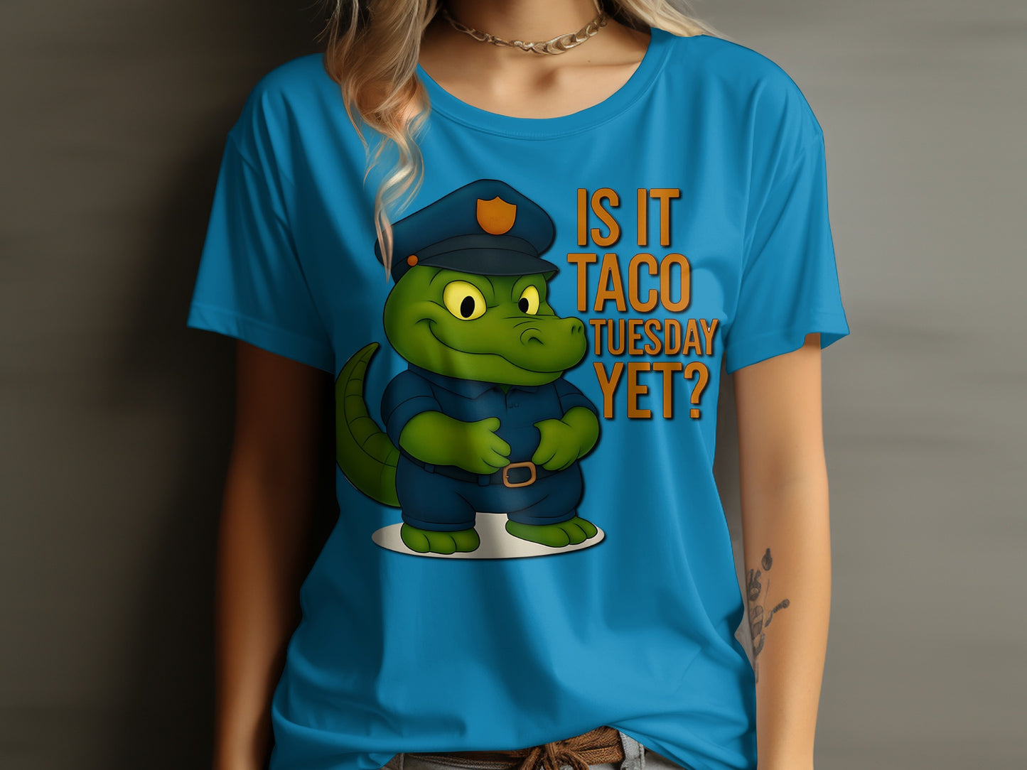 Funny Taco Tuesday T-Shirt with Cute Officer Design product