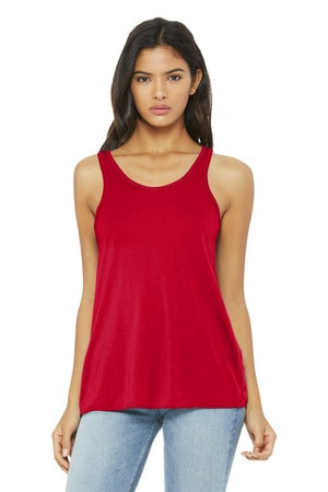 Women's Flowy Racerback Tank. RED BC8800