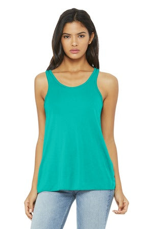 Women's Flowy Racerback Tank. TEAL BC8800