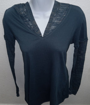 Contrast Burnout LS Hoodie INDIGO JJP0482 Contrast Burnout LS Hoodie INDIGO JJP0482