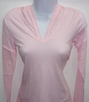 Contrast Burnout LS Hoodie PINK JJP0482 Contrast Burnout LS Hoodie PINK JJP0482