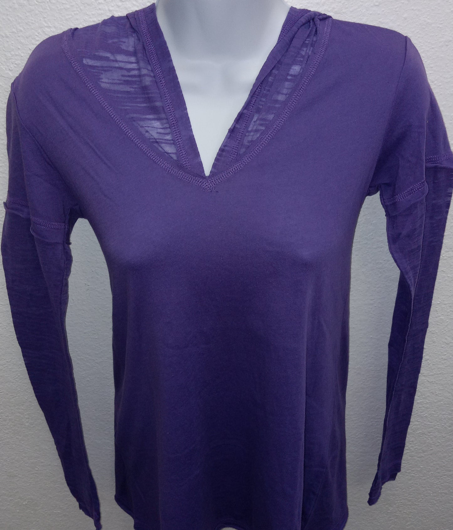 Contrast Burnout LS Hoodie GRAPE JJP0482