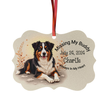 Custom pet memorial ornament, Personalized Australian Shepherd ornament, Custom Pet Memorial Gift, Pet Loss Sympathy Keepsake 6301852