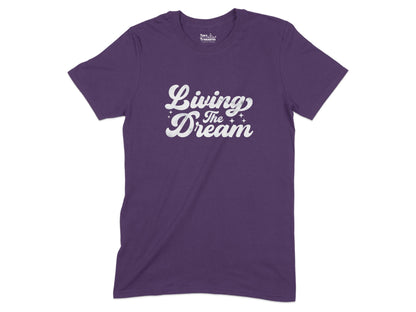 Living The Dream Graphic Purple T-shirt product