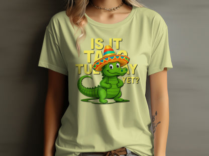 Is It Taco Tuesday Yet Funny Dinosaur TShirt product