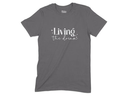 Living the Dream Typography Graphic Tee product