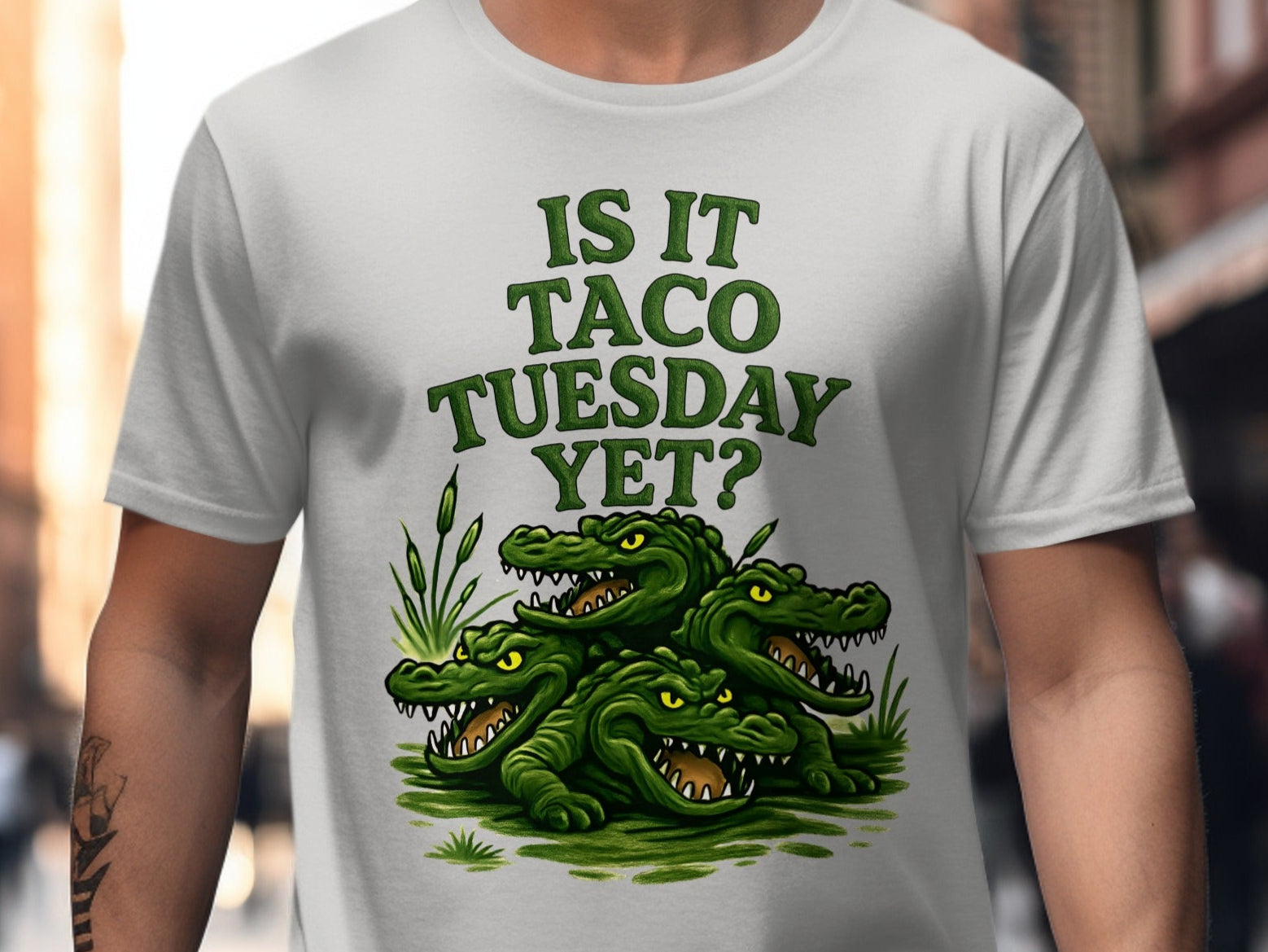 Is It Taco Tuesday Yet Alligator Design T-Shirt product