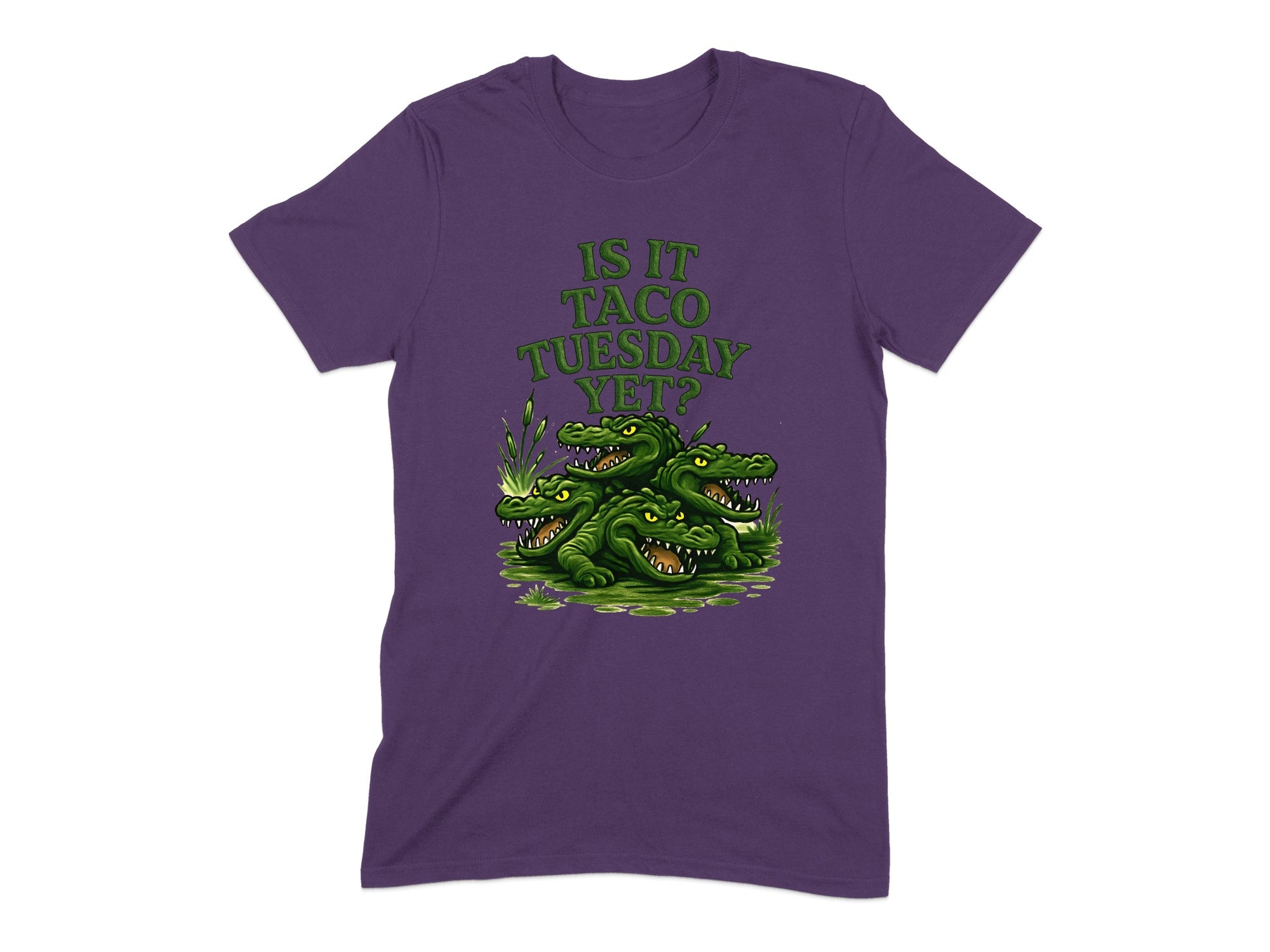 Is It Taco Tuesday Yet Crocodile Design T-Shirt