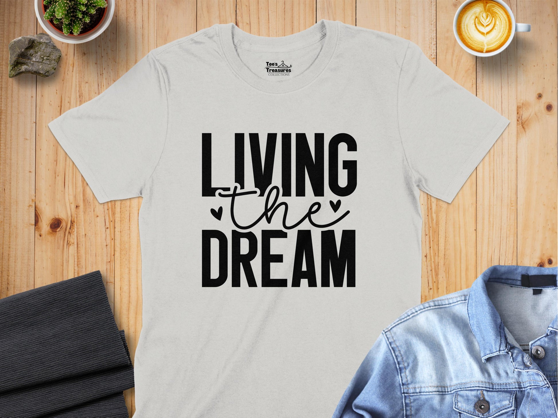 Living The Dream Letter Printed Graphic Tee product