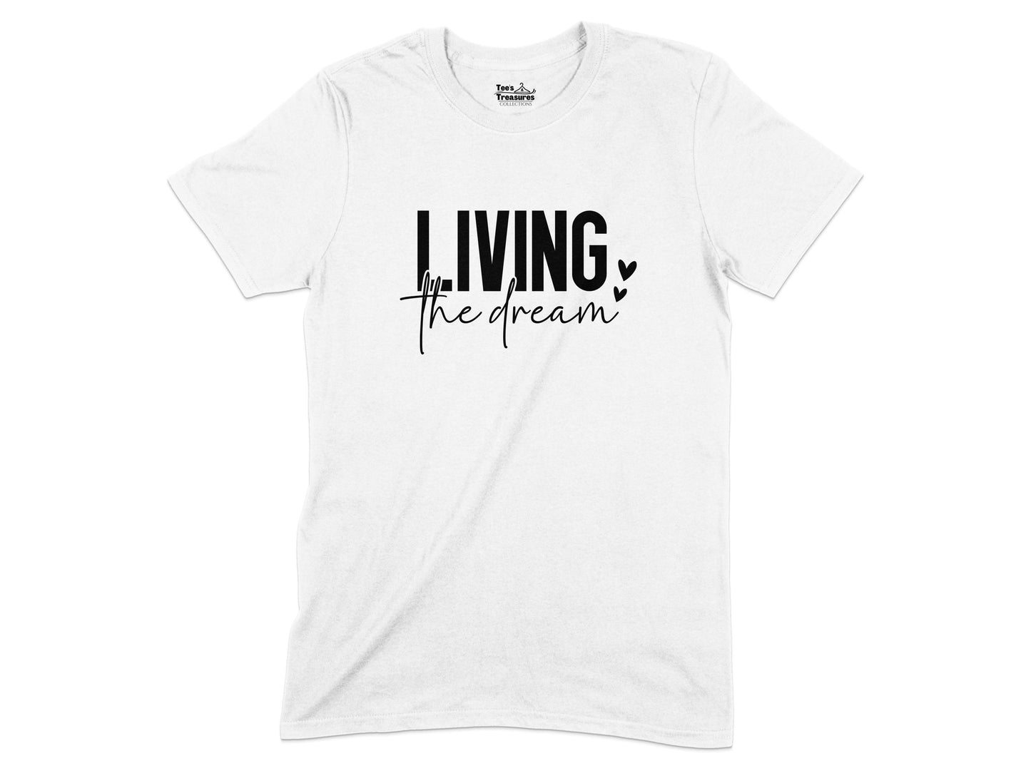 Living The Dream White Graphic T-Shirt product