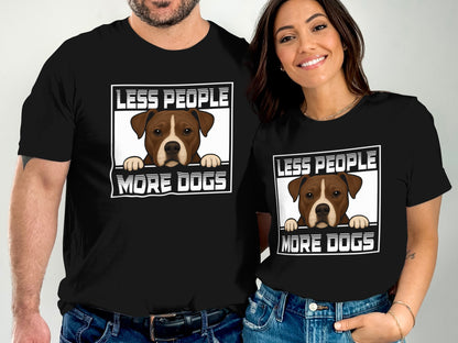 Less People More Dogs Graphic Tee Shirt product