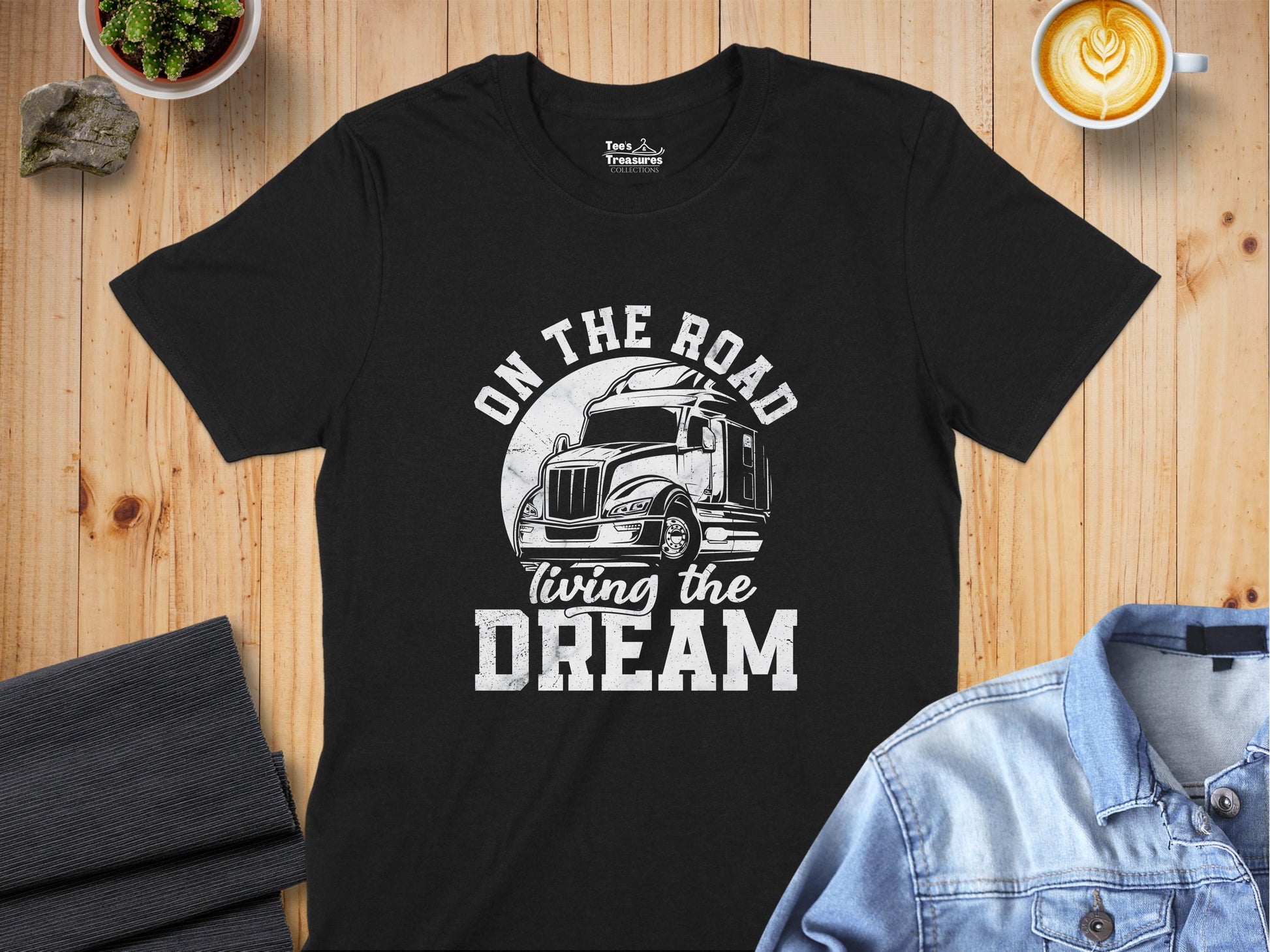 On the Road Living the Dream Graphic Tee Shirt product