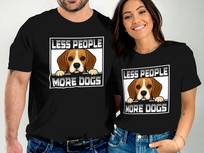 Less People More Dogs Funny Graphic T-shirt product