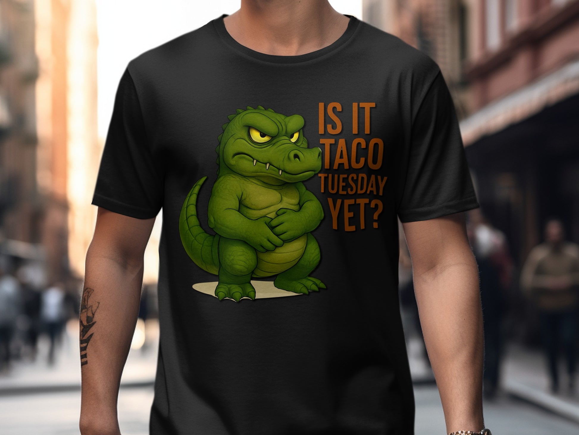 Is It Taco Tuesday Yet Dinosaur Print T-shirt product