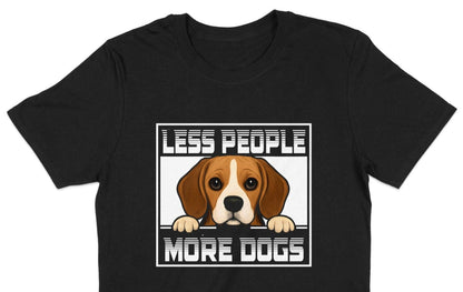 Less People More Dogs Cute Beagle Graphic T-shirt product