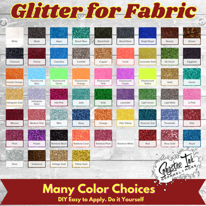 85 Glitter Hollow Stars 3 sizes - 58 Color Choices