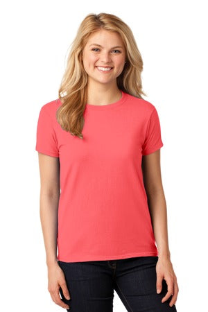 Ladies Heavy Cotton™ 100% Cotton T-Shirt.  CORAL SILK 5000L