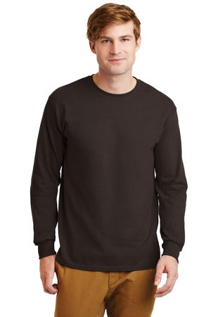 100% US Cotton Long Sleeve T-Shirt.  CHOCOLATE G2400