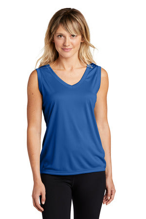 Ladies Sleeveless PosiCharge® Competitor™ V-Neck Tee.  ROYAL LST352