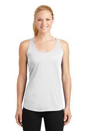 Ladies PosiCharge® Competitor™ Racerback Tank.  WHITE LST356